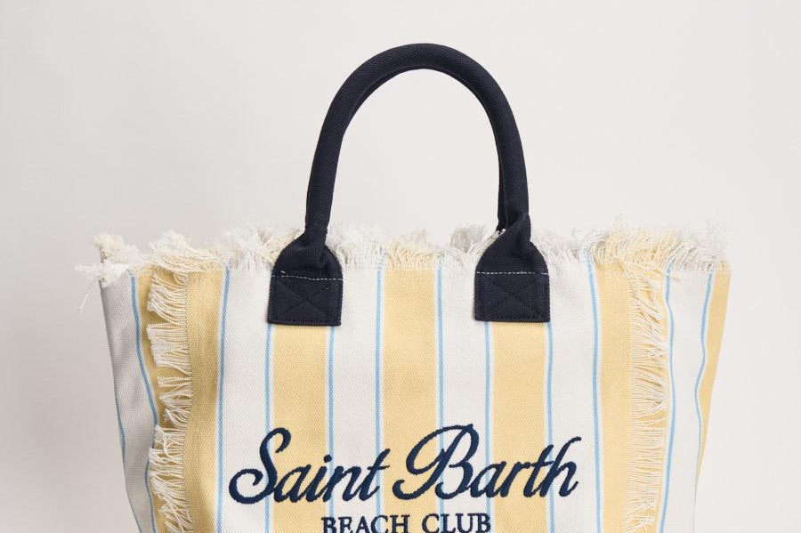 Borsa donna Vanity a righe gialla e bianca VANITY 02600L MC2 SAINT BARTH 