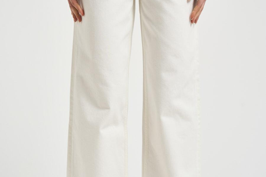Jeans donna Manon dritti in denim bianco 10896 OFW25ECRU ANINE BING 