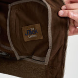 Giubbotto uomo in pelle marrone QUENTIN SUEDE85 THE JACK LEATHERS 