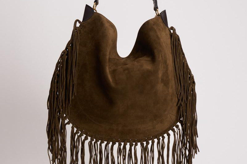 Borsa donna in suede Oskan Hobo Soft marrone PP0200FC C3C14M50BZ ISABEL MARANT 