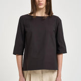 Blusa donna girocollo marrone F6SK06 W18 LIVIANA CONTI 