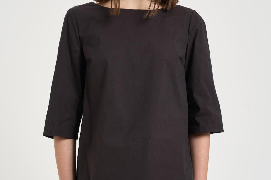 Blusa donna girocollo marrone F6SK06 W18 LIVIANA CONTI 