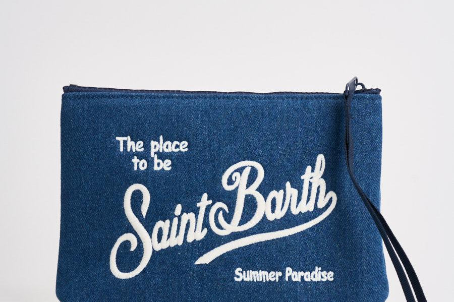 Pochette donna Aline in denim blu ALINEDENIM 00436L MC2 SAINT BARTH 