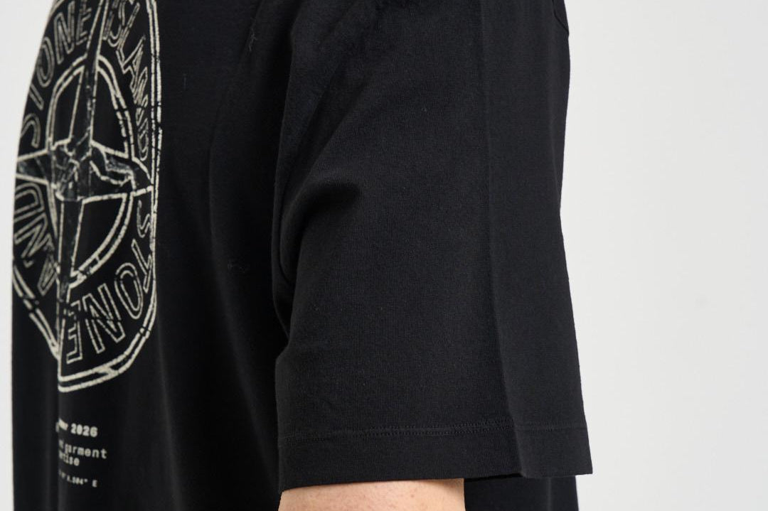 T-shirt uomo girocollo nera 2100001 S0285V0029 STONE ISLAND 