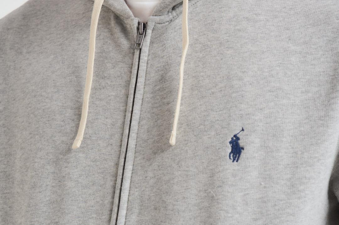 Felpa uomo con cappuccio grigia 710813297 002 RALPH LAUREN 