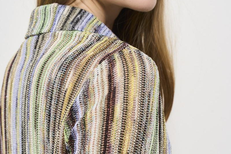 Camicia donna a righe multicolor DS25SJ0C BR002HSM9KS MISSONI 