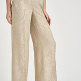 Pantalone donna a palazzo dorato con ricami 173874 D9488403 INCOTEX 