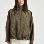 Giubbotto donna in tessuto tecnico verde oliva GI000356D 127017730 HERNO 