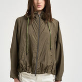 Giubbotto donna in tessuto tecnico verde oliva GI000356D 127017730 HERNO 