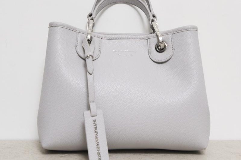 Borsa a mano donna in pelle grigia EW000361 AF12036M8118 EMPORIO ARMANI 