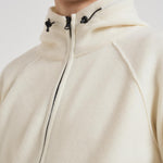 Felpa uomo con cappuccio in lana bianca MKN057A 110149A103 CP COMPANY 