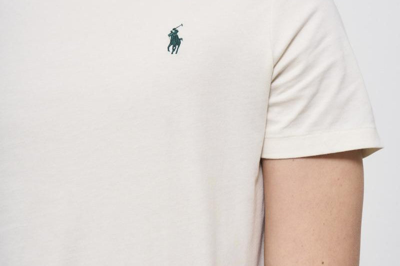 T-shirt uomo girocollo panna 710671438 421 RALPH LAUREN 