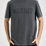 T-shirt uomo con stampa grigio antracite GMP01220 P00067160318 GOLDEN GOOSE 