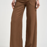 Pantalone donna Nadia Chino Palazzo marrone NADIA 150 MOCHA NINE IN THE MORNING 