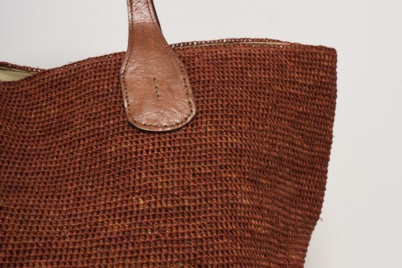 Borsa donna Tokyo in rafia mattone TOKYO WOOD IBELIV 