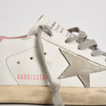 Sneakers donna Super Star bianche e rosa GWF00102 F00256910914 GOLDEN GOOSE 
