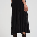 Gonna donna Ezra lunga in maglia nera JU0371FB C2L03I01BK ISABEL MARANT 
