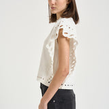 Top donna bianco con ricami TS0298FA D1N08E23EC MARANT ETOILE 