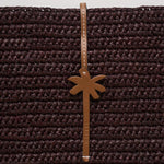 Clutch donna in rafia marrone V7.4AF CHOCOLATE MANEBI' 