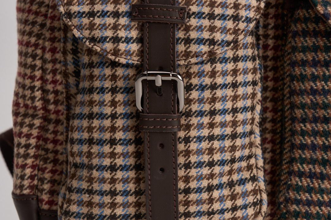 Zaino uomo pied de poule marrone CODY PIED DE POULEMIX MC2 SAINT BARTH 