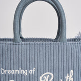 Borsa donna Vanity mini corduroy in velluto a coste celeste VANITYMINI CORD36 MC2 SAINT BARTH 