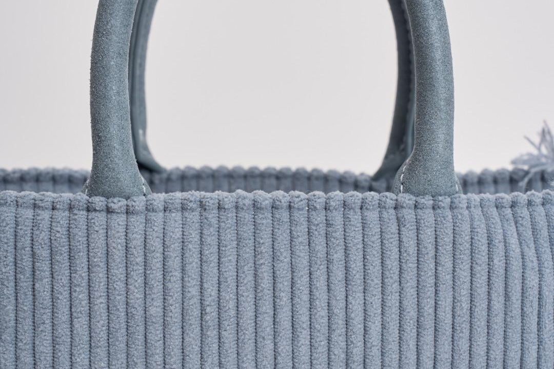 Borsa donna Vanity mini corduroy in velluto a coste celeste VANITYMINI CORD36 MC2 SAINT BARTH 