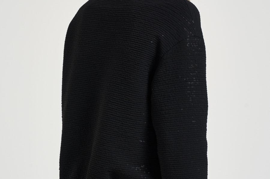 Bomber donna micropaillettes nero GI000385D 12862S9300 HERNO 