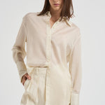 Camicia donna Bridget gessata panna 11033 MTL55 ANINE BING 