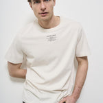 T-shirt uomo girocollo avorio GMP01220 P00188111421 GOLDEN GOOSE 