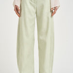 Pantalone donna a gamba dritta verde pastello 106492A2W6 LEXYS79 PINKO 