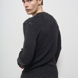 Maglia uomo a costine grigia A17512 0AKBQ900 DIESEL 