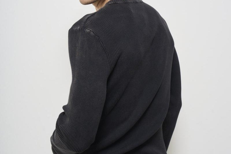 Maglia uomo a costine grigia A17512 0AKBQ900 DIESEL 