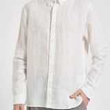 Camicia uomo in lino bianco TB0AD2DC3 100 TIMBERLAND 