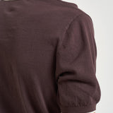 Polo uomo in maglia marrone SLOANCONTRAST 18 MC2 SAINT BARTH 