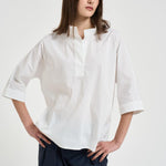 Camicia donna manica a tre quarti bianca L6SK15 A01 LIVIANA CONTI 