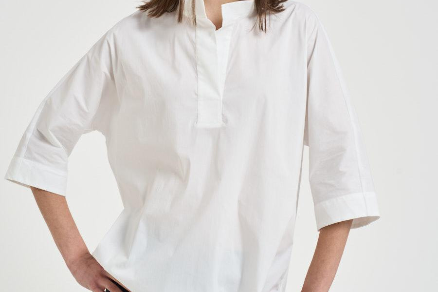 Camicia donna manica a tre quarti bianca L6SK15 A01 LIVIANA CONTI 