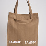 Borsa shopper donna in tessuto beige U25100003 WASHEDOTTER SAMSØE SAMSØE 