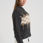 Maglione donna in tricot jaquard S99408F03 9249673C PESERICO 