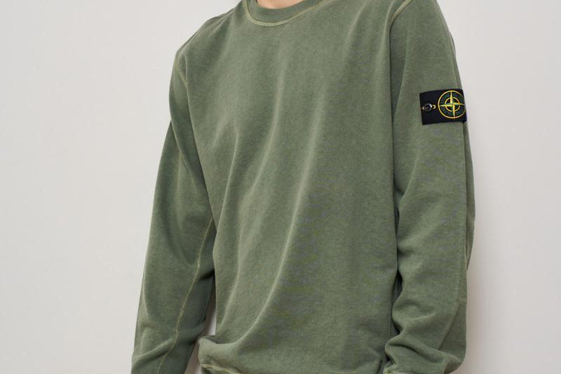 Felpa uomo girocollo verde 6100020 S0060V0159 STONE ISLAND 