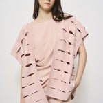Cardigan donna traforato rosa F5SA74 F47 LIVIANA CONTI 