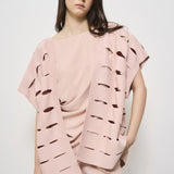 Cardigan donna traforato rosa F5SA74 F47 LIVIANA CONTI 