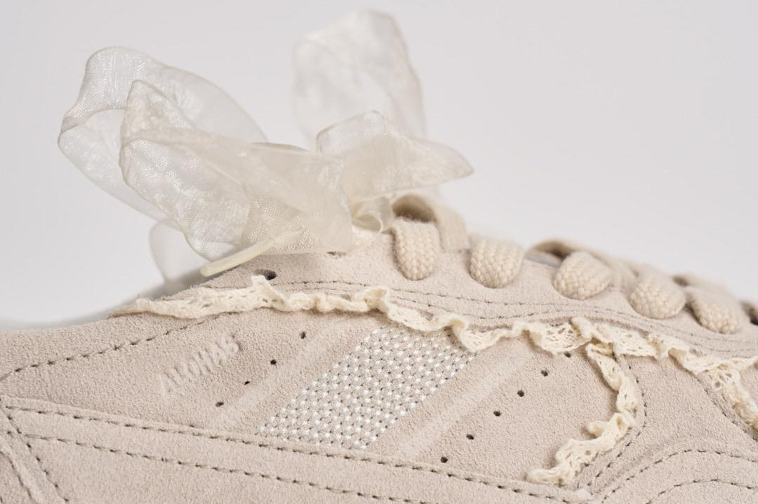 Sneakers donna crochet crema S100823 01 ALOHAS 