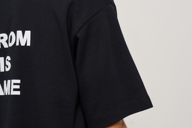 T-shirt uomo girocollo nera TS203 CO0002BL DROLE DE MONSIEUR 