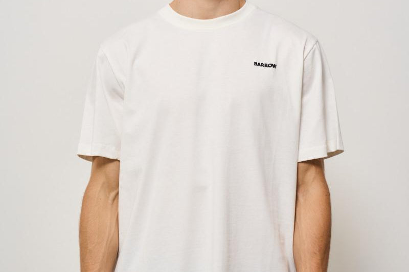T-shirt uomo girocollo bianca ATH084 002 BARROW 