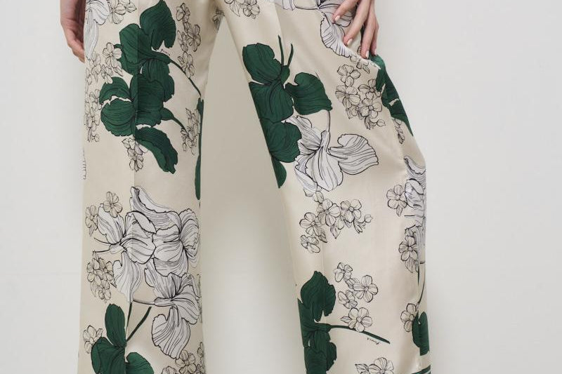 Pantaloni donna fantasia floreale Serenella D230260 SERENELLA868 P.a.r.o.s.h. 