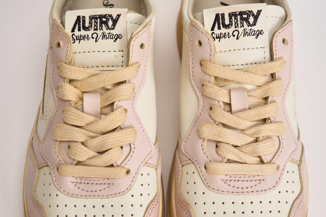 Sneakers donna Medalist vintage bianche e rosa AVLW SV08 AUTRY 