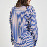 Set camicia e shorts donna over a righe blu TM196419B BLUEROUGENOIR THE ANDAMANE 