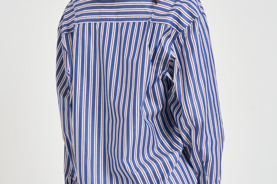 Set camicia e shorts donna over a righe blu TM196419B BLUEROUGENOIR THE ANDAMANE 