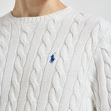 Maglia uomo a trecce bianca 710775885 033 RALPH LAUREN 