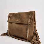 Borsa donna Venus Midi in suede tortora B02212 BISCOTTO ORCIANI 